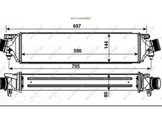 Интеркулер 50514486 Alfa Romeo Giulietta 2.0