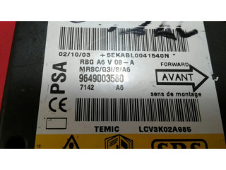 Блок подушек безопасности 9649003580 Citroen C2