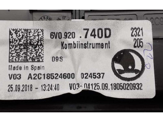 Спидометр (приборный щиток) 6V0920740D, A2C18524600 Skoda Fabia Mk3 (NJ)