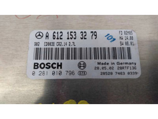 Блок управления двигателя A6121533279, 0281010796 Mercedes-Benz ML W163