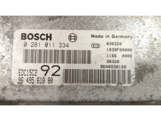 Блок управления двигателем Блок управления 0281011334, 9649561880 Citroen C8