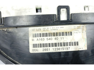 Přístrojová deska  Mercedes-Benz ML W163 2002 A1635404011  