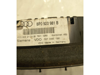 Панель приборов 8P0920981B, D0704301261 Audi A3 S3 A3 Sportback 8P