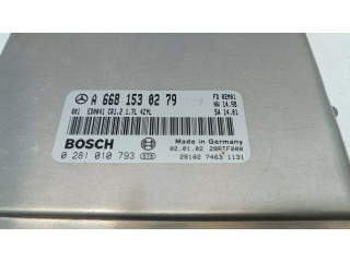 Řídící jednotka A6681530279, 0281010793 Mercedes-Benz A W168 2001