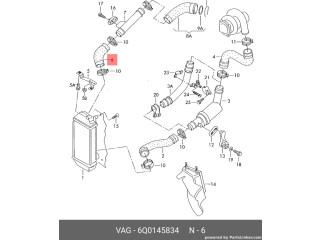 Интеркулер 6Q0145834 Skoda Fabia Mk1 (6Y)