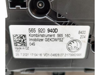 Панель приборов 565920940D, A3C0466800000 Skoda Karoq