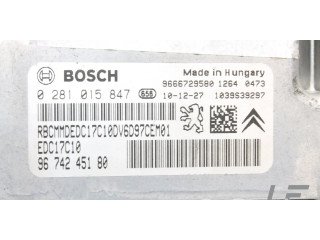 Блок управления двигателя 0281015847 Citroen C3 Aircross