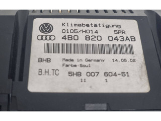 Блок управления климат-контролем 4B0820043AB, 5HB00760451   Audi A6 S6 C5 4B