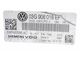 Блок управления двигателя 03G906018EF, 5WP45566AC Volkswagen Touran I