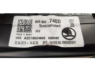 Панель приборов 6V0920740D, 6V0920740D Skoda Fabia Mk3 (NJ)