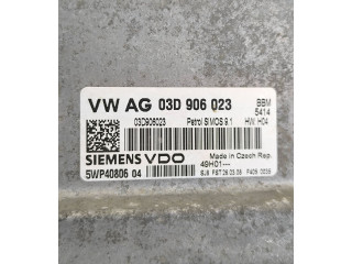 Блок управления двигателя 03D906023, 5WP4080604   Skoda Fabia Mk2 (5J)