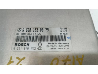 Řídící jednotka A6681530079, 0281010752 Mercedes-Benz A W168 2002