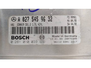 Блок управления двигателя A0275459632, 28RTE000 Mercedes-Benz A W168