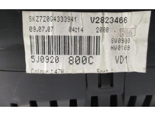 Pojistková skříňka Спидометр (приборный щиток) 5J0920800C Skoda Roomster (5J)