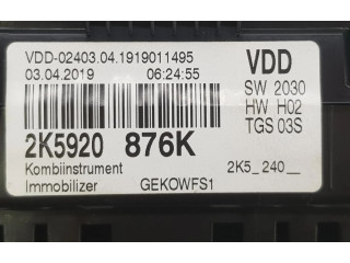 Přístrojová deska  Volkswagen Caddy 2019 2K5920876K, 2K5920876K  