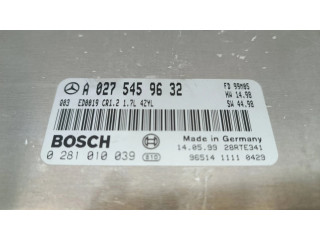 Блок управления двигателя A0275459632, 28RTE341 Mercedes-Benz A W168