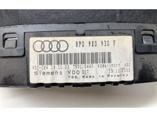 Панель приборов 8P0920930F, 8P0920930F Audi A3 S3 8P