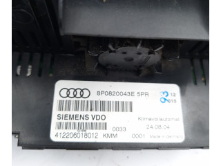 Блок управления климат-контролем 8P0820043E, 412206018012   Audi A3 S3 8P