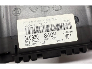 Спидометр (приборный щиток) 5L0920840H Skoda Yeti (5L)