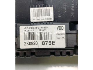 Přístrojová deska Volkswagen Caddy 2014 2K0920875E, A2C53363575