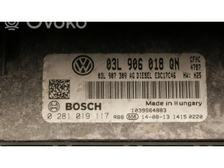 Блок управления двигателя 0281019117, 03L906018QN   Skoda Yeti (5L)