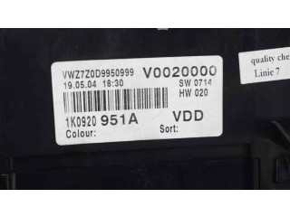 Панель приборов 1K0920951A, 1K0920951A Volkswagen Golf Plus