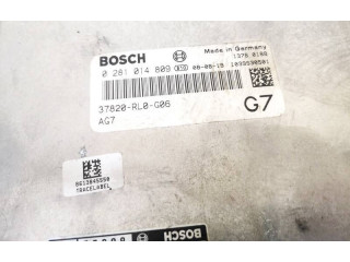 Блок управления двигателя 37820rl0g06, 0281014809 Honda Accord