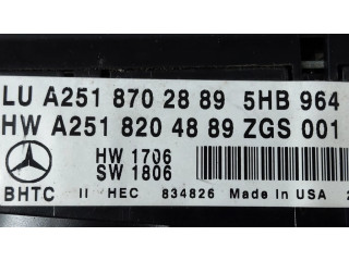 Блок управления климат-контролем A2518702889, A2518204889   Mercedes-Benz R W251