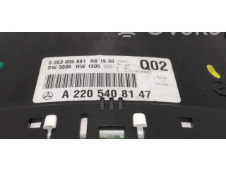 Přístrojová deska Mercedes-Benz S W220 A2205408147