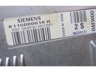 Блок управления двигателем Блок управления 96259124, 96259124 Chevrolet Matiz