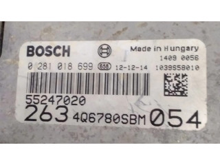 Блок управления двигателя 55247020, 0281018699 Opel Combo D
