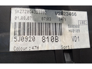 Панель приборов 5J0920810B, 5J0920810BKD0   Skoda Fabia Mk2 (5J)       