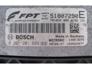 Блок управления двигателем Блок управления 51807290, 0261201689 Fiat Linea