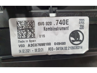 Панель приборов 6V0920740E, A3C07698100 Skoda Fabia Mk3 (NJ)