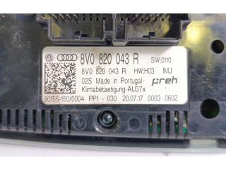 Блок управления климат-контролем 8V0820043R, 8V0820043   Audi A3 S3 8V