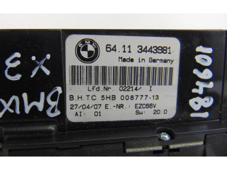 Блок управления климат-контролем 3443981   BMW X3 E83