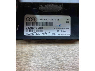 Блок управления климат-контролем 8P0820043E, 412206018012 Audi A3 S3 8P