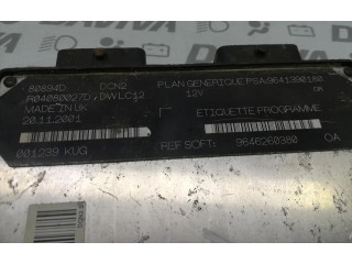 Řídící jednotka 9646260380, 001239KUG Citroen Berlingo 2002