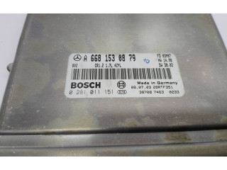 Блок управления двигателя 0281011151, A6681530879 Mercedes-Benz A W168