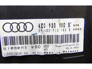 Přístrojová deska  Audi A8 S8 D3 4E 2008 4E0920980R  