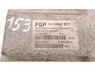 Блок управления двигателя 55198927BY, 7160013502   Opel Meriva A