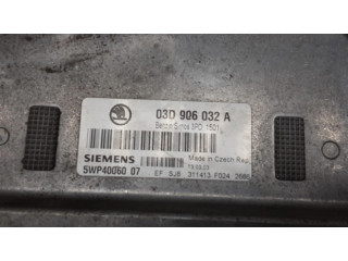 Блок управления двигателя 03D906032A, 5WP4006007 Skoda Fabia Mk1 (6Y)