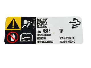 Блок подушек безопасности 13510817, 812586170   Chevrolet Camaro