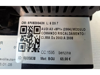 Блок управления климат-контролем 8P0820043H, 8P0820043H   Audi A3 S3 8P