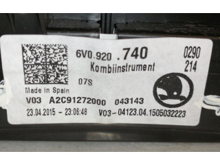 Панель приборов 6V0920740, A2C87325600 Skoda Fabia Mk3 (NJ)
