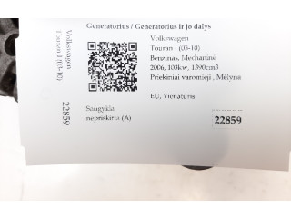 Генератор 03C903023C, TG14C012   Volkswagen Touran I 1.4     