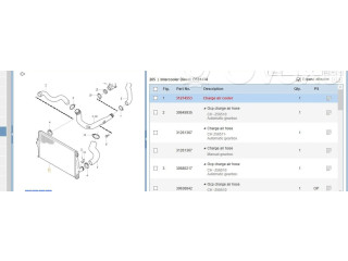 Радиатор интеркулера 31274553   Volvo XC90   для двигателя D 5244 T4