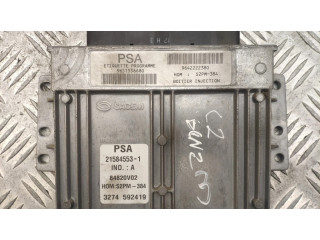 Блок управления двигателя 9642222380, 9651556680 Citroen C2