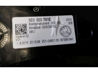 Панель приборов 5E0920751E, 5E0920751E   Skoda Octavia Mk3 (5E)       