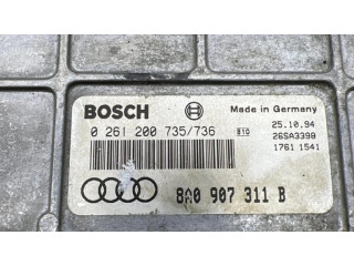 Блок управления двигателя 8A0907311B, 0261200735 Audi 80 90 S2 B4